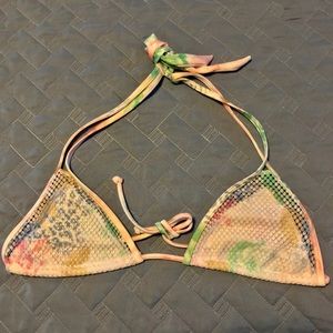 Victoria’s Secret multicolored mesh bikini top